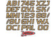 Kawasaki Boat Lettering Beige/Black 3 Registration Kit by Hardline Products BRBLK700.-EKO